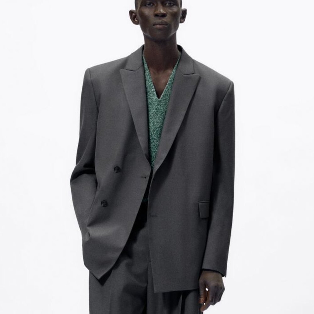 NWOT Zara Limited Edition Wool Blend Slim Fit Suit Blazer